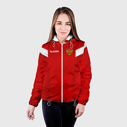 Куртка с капюшоном женская Сборная России, цвет: 3D-белый — фото 2