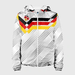 Куртка с капюшоном женская Немецкий футбол, цвет: 3D-белый