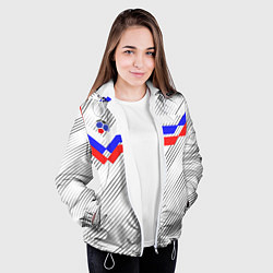 Куртка с капюшоном женская Российский футбол, цвет: 3D-белый — фото 2