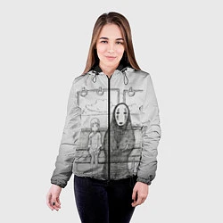Куртка с капюшоном женская Унесенные призраками, цвет: 3D-черный — фото 2