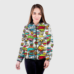 Куртка с капюшоном женская Pop art Fashion, цвет: 3D-черный — фото 2