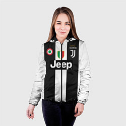 Куртка с капюшоном женская FC Juventus 18-19, цвет: 3D-черный — фото 2