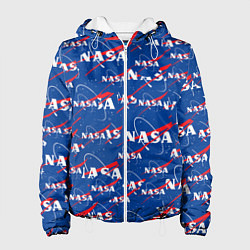 Куртка с капюшоном женская NASA: Logo Pattern, цвет: 3D-белый