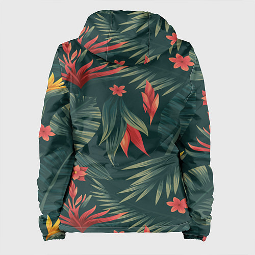 Женская куртка Зеленые тропики / 3D-Белый – фото 2