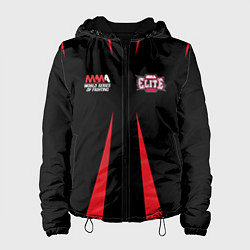 Куртка с капюшоном женская MMA Elite, цвет: 3D-черный