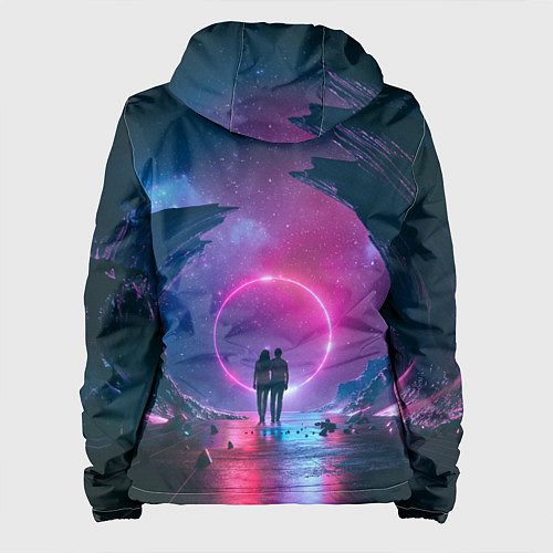 Женская куртка Любовь в космосе / 3D-Белый – фото 2