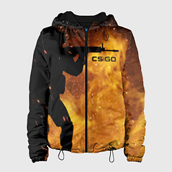 Куртка с капюшоном женская CS:GO Dark Fire, цвет: 3D-черный