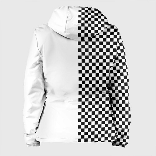 Женская куртка ФРЕНДЗОНА: Шахматы / 3D-Белый – фото 2