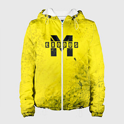 Куртка с капюшоном женская Metro Exodus: Yellow Grunge, цвет: 3D-белый