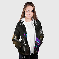 Куртка с капюшоном женская Counter-Strike, цвет: 3D-белый — фото 2