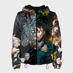 Куртка с капюшоном женская Моя геройская академия 1, цвет: 3D-черный