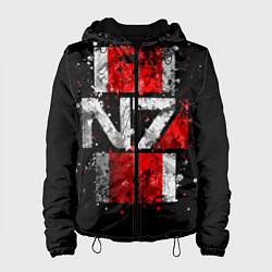 Куртка с капюшоном женская Mass Effect N7, цвет: 3D-черный