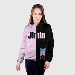 Куртка с капюшоном женская BTS Jimin, цвет: 3D-черный — фото 2