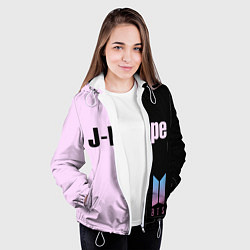 Куртка с капюшоном женская BTS J-hope, цвет: 3D-белый — фото 2