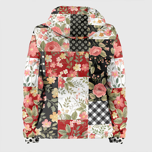 Женская куртка Лоскутный орнамент - пэчворк / 3D-Черный – фото 2