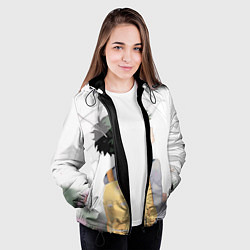 Куртка с капюшоном женская Дождь, цвет: 3D-черный — фото 2