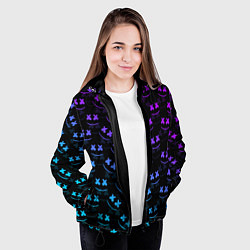 Куртка с капюшоном женская Marshmello: Dark Neon, цвет: 3D-черный — фото 2