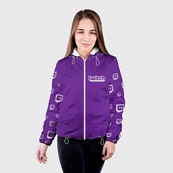Куртка с капюшоном женская Twitch Streamer, цвет: 3D-белый — фото 2