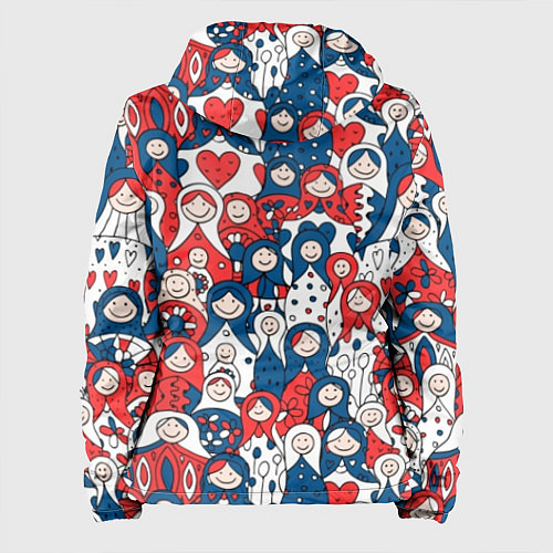 Женская куртка Русские матрешки триколор / 3D-Черный – фото 2