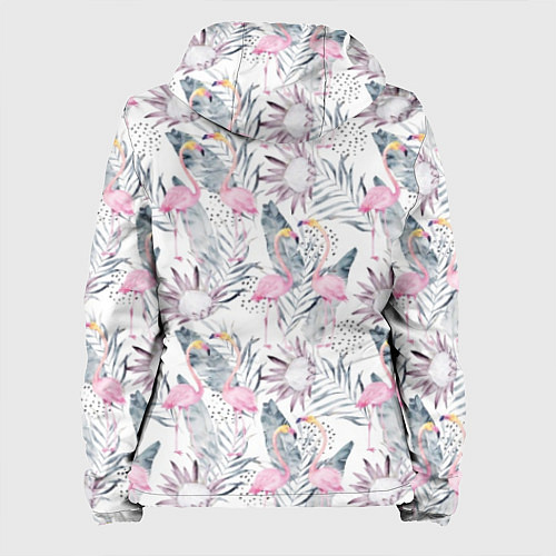 Женская куртка Тропические фламинго / 3D-Белый – фото 2