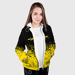 Куртка с капюшоном женская CYBERPUNK 2077, цвет: 3D-белый — фото 2