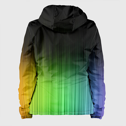 Женская куртка Неоновые полосы - Минимализм / 3D-Белый – фото 2