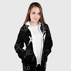 Куртка с капюшоном женская Сектор Газа - ХОЙ, цвет: 3D-белый — фото 2