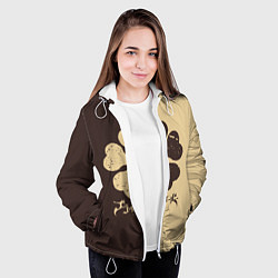 Куртка с капюшоном женская ЧЁРНЫЙ КЛЕВЕР, цвет: 3D-белый — фото 2