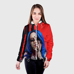 Куртка с капюшоном женская Billie Eilish: Demon, цвет: 3D-белый — фото 2