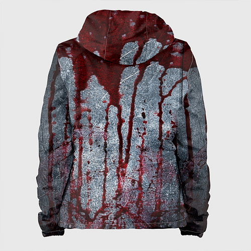Женская куртка Кровь на металле текстура / 3D-Белый – фото 2