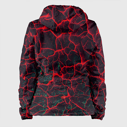 Женская куртка Молнии красные абстрактные / 3D-Черный – фото 2