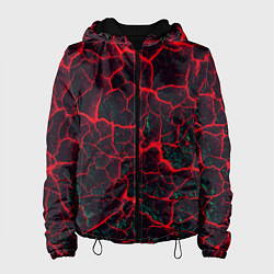 Женская куртка Молнии красные абстрактные