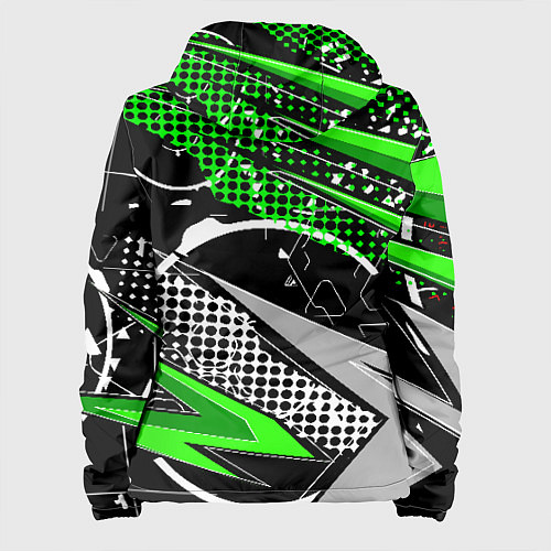 Женская куртка Black and green corners / 3D-Белый – фото 2