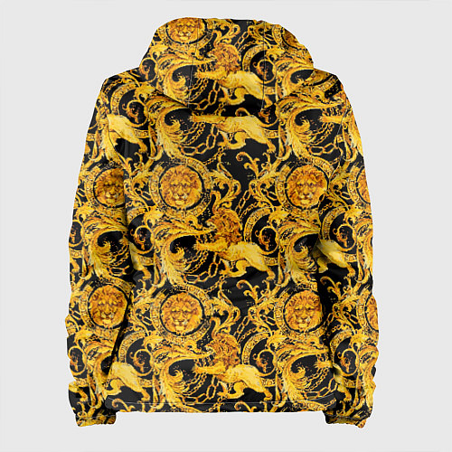 Женская куртка Львы золотые узоры / 3D-Белый – фото 2