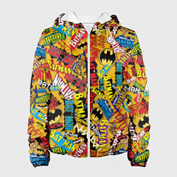 Куртка с капюшоном женская Batman logos, цвет: 3D-белый