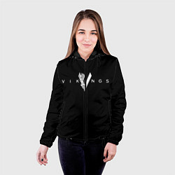 Куртка с капюшоном женская Vikings, цвет: 3D-черный — фото 2