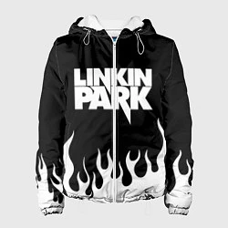 Куртка с капюшоном женская Linkin Park: Black Flame, цвет: 3D-белый