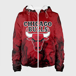 Куртка с капюшоном женская CHICAGO BULLS, цвет: 3D-белый