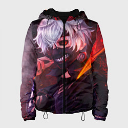 Куртка с капюшоном женская Токийский Гуль, цвет: 3D-черный