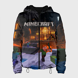 Куртка с капюшоном женская MINECRAFT, цвет: 3D-черный