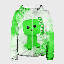 Куртка с капюшоном женская MINECRAFT CREEPER, цвет: 3D-белый