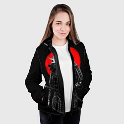 Куртка с капюшоном женская Самурай, цвет: 3D-черный — фото 2