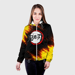 Куртка с капюшоном женская KIMETSU NO YAIBA, цвет: 3D-белый — фото 2