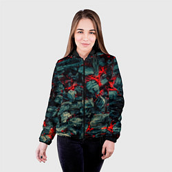 Куртка с капюшоном женская Уголь, цвет: 3D-черный — фото 2