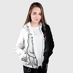 Куртка с капюшоном женская MONOKUMA, цвет: 3D-белый — фото 2