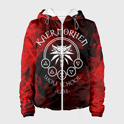 Куртка с капюшоном женская ВЕДЬМАК, цвет: 3D-белый