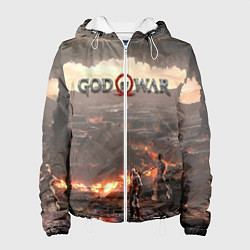 Куртка с капюшоном женская GOD OF WAR, цвет: 3D-белый