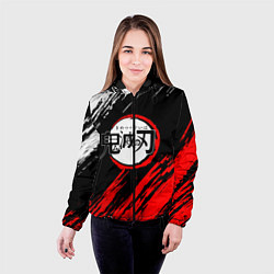 Куртка с капюшоном женская KIMETSU NO YAIBA, цвет: 3D-черный — фото 2