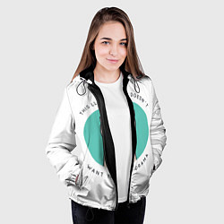 Куртка с капюшоном женская Лама не хочет твоей драмы, цвет: 3D-черный — фото 2