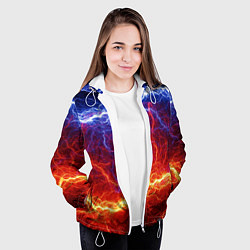 Куртка с капюшоном женская Лёд и огонь, цвет: 3D-белый — фото 2